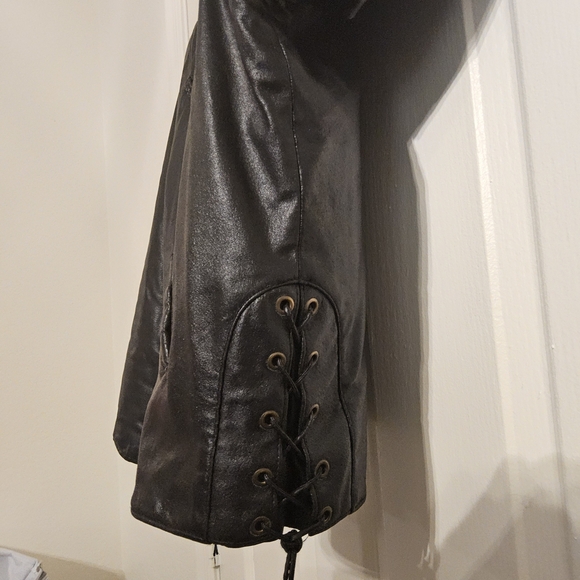 Women's USA Bikers Dream Apparel Genuine Leather 3M Thinsulate Motorcycle Jacket - Picture 10 of 16